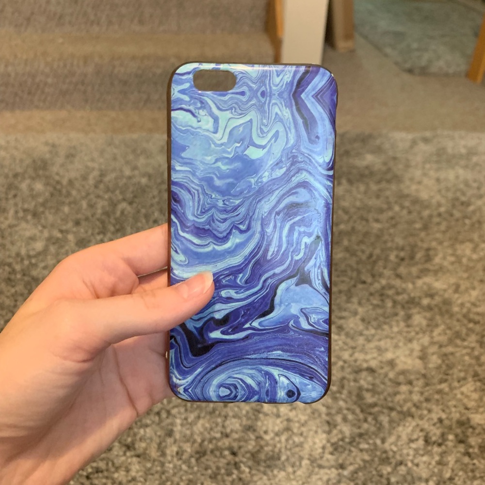 Blue marble phone case
